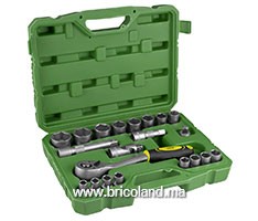 Coffret à douille 1/2" 21 pièces HEX - JBM