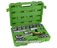 Coffret à douille 1/2" 21 pièces SPLINE - JBM
