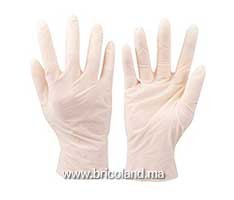Gants latex jetable poudrés boite 100 pcs