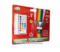 Kit Ampoule LED 3W + Télécommande - Multicolore - VISION-EL