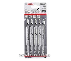Lame de scie sauteuse pour bois et métal T 345 XF BIM 5 pièces - Bosch