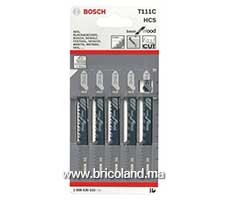 Lame de scie sauteuse pour bois T 111 C HCS 5 pièces - Bosch