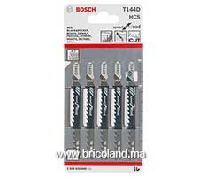 Lame de scie sauteuse pour bois T 144 D HCS 5 pièces - Bosch