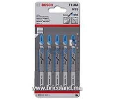 Lame de scie sauteuse pour métal T 118 A HSS 5 pièces - Bosch