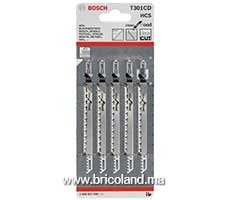 Lame de scie sauteuse pour bois T 301 CD HCS 5 pièces - Bosch