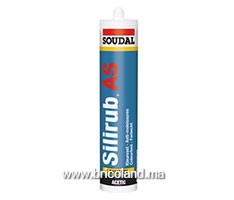 Mastic silicone acétique Silirub AS 280ml - Soudal