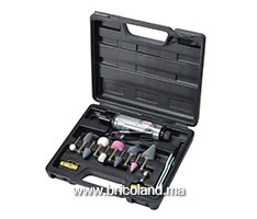 Meuleuse droite pneumatique 1/4" + Accessoires - Comaria