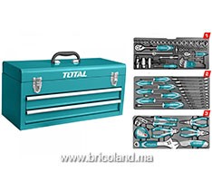 Mini servante à outil 3 tiroirs 97 pièces THPTCS70971 - TOTAL