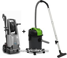 Pack Nettoyeur haute pression 125 bar + Aspirateur eau et poussière 1400 w COMET