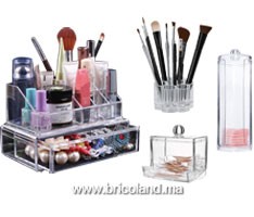 Pack 4 organisateurs de maquillage transparent