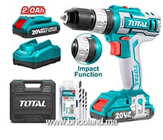 Perceuse visseuse à percussion 20V TIDLI200215 - TOTAL