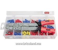 Coffret pince à sertir + 200 accessoires - Valex