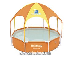 Piscine tubulaire avec auvent Steel Pro 2.44 x 51cm - Bestway