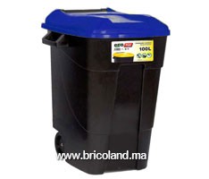 Poubelle à roues 100L noir - TAYG