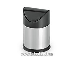 Poubelle à couvercle pivotant en inox 12L