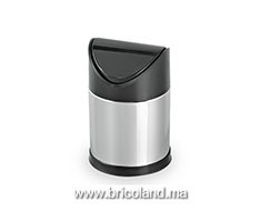 Poubelle à couvercle pivotant en inox 3L