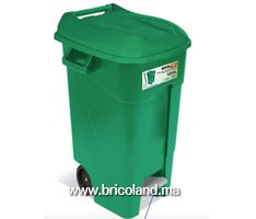 Poubelle de jardin contre UV avec pédale 120L - TAYG