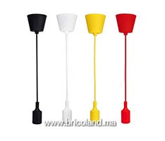 Suspension en plastique tripoli E27 Blanche - Blister