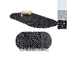 Tapis salle de bain antidérapant motif galet 67x35