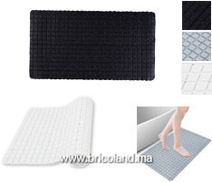 Tapis salle de bain antidérapant motif carreaux 67x39
