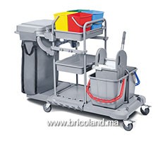 Chariot de ménage grand avec sac