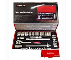 Coffret à douille 1/2" 24pièces EURO32900 - EUROTUB
