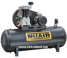 Compresseur d'air 7,5 HP. 500 litres Courroie - NUAIR