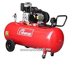 Compresseur d'air 3 HP. 200 litres Courroie Monophasé  - SHAMAL