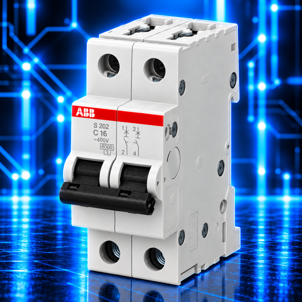 Disjoncteur ABB S202-C16 – 2P – 16 A – Courbe C – 6 kA