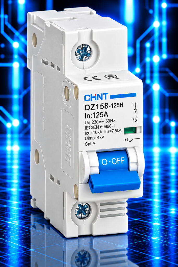 Disjoncteur CHINT DZ158-125 – 4P – 100 A