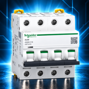 Disjoncteur Schneider Electric Acti9 iC60N – 4P 16 A – Courbe C – 400 Vca – 6/10 kA – A9F74416