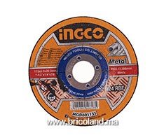 Disque de meulage pour métal 115 x 6.0 x 22.2mm MGD601151 - INGCO