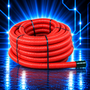 Gaine Électrique Double Paroi Ø90 mm – Rouge – 10023