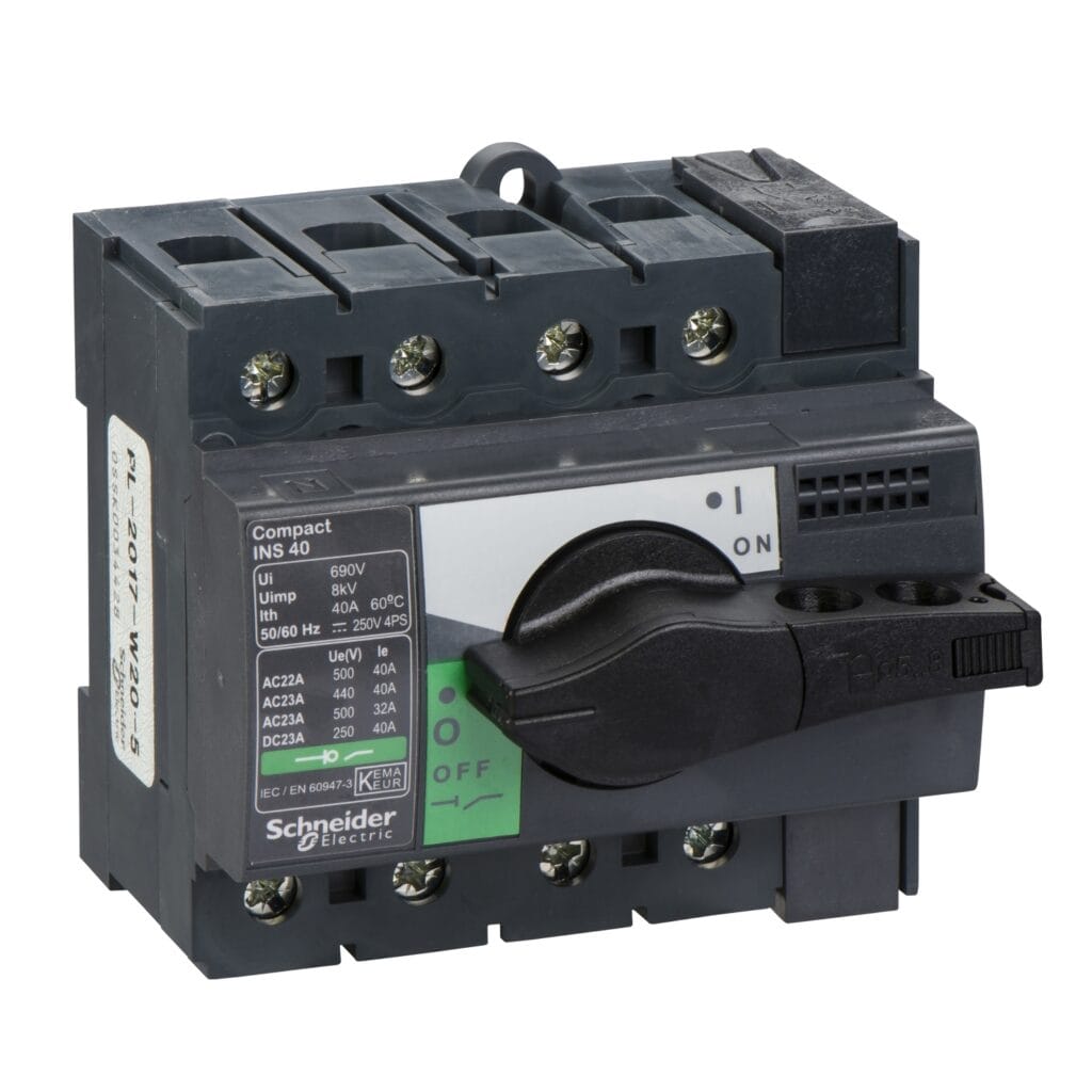 Interrupteur-Sectionneur Schneider Electric Interpact INS40 – 4P – 40 A – 28901