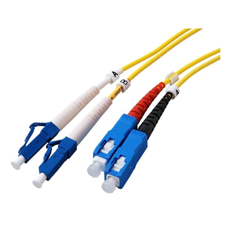 Jarretière Fibre Optique LC/SC Monomode Duplex Armée – 50 m