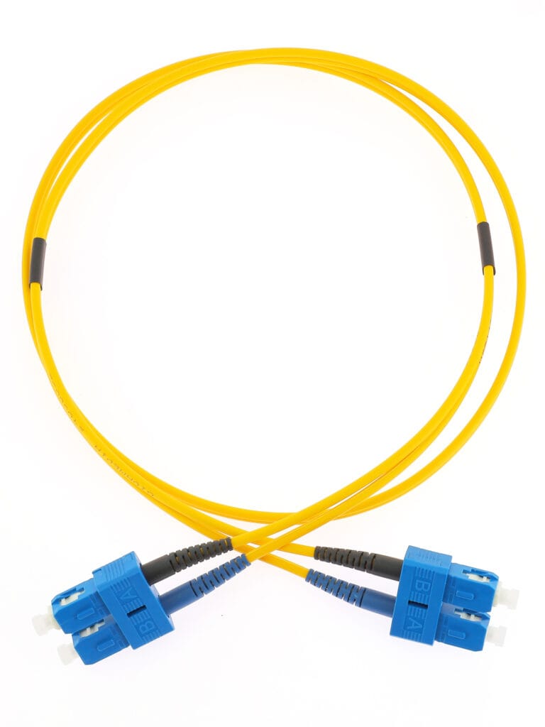 Jarretière Fibre Optique SC/SC Monomode Duplex – 0,5 m
