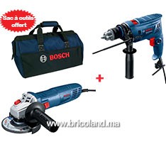 Pack Perceuse à percussion GSB 570 + Meuleuse GWS 700 + Sac offert - Bosch