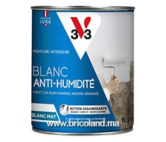 Peinture Multi-Matériaux Anti-humidité 1L Blanc Mat - V33