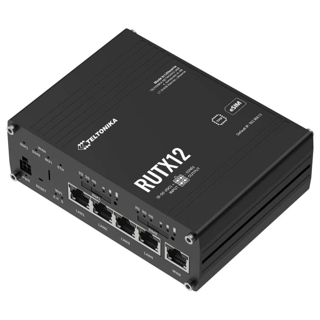 Routeur Industriel Dual 4G LTE Cat 6 Teltonika RUTX12 – Double Modem
